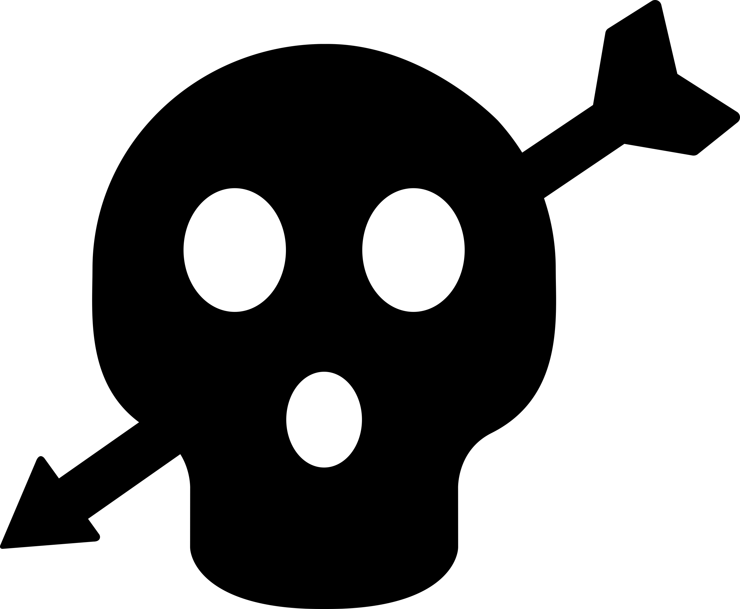 Halloween Skull With Arrow Simple Line Art Svg Free Vectors